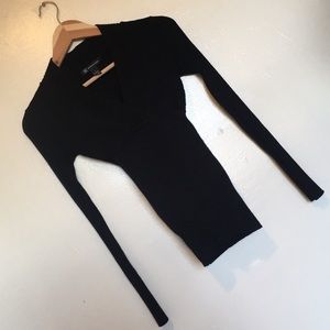 Sexy Black V-Neck Sweater